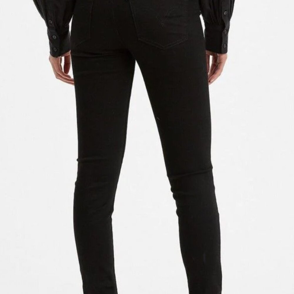 Black Levi's Mile High Super Skinny Jeans Size 27x30